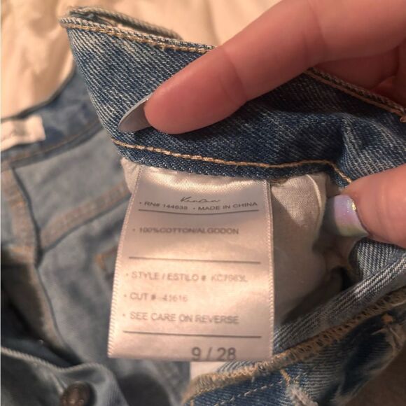 KanCan Distressed Light Blue Wide Leg Women's Jeans - Picture 3 of 4